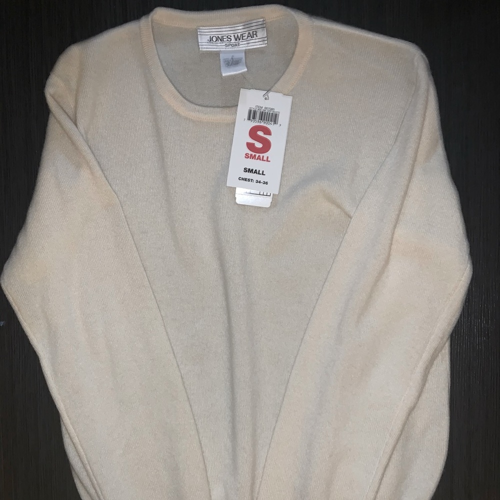 Vintage Jones Wear Sport Cream Cashmere Sweater
